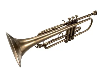 Trumpet   3 Types Low-poly 3D model