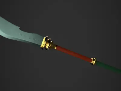 Glaive Low-poly 3D model