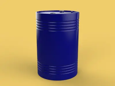 STANDARD OIL FUEL STEEL DRUM 200L 208 L LITERS 55 GALLONS BARREL 3D model