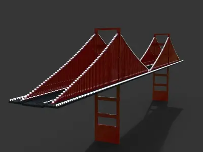 Bridge golden gate 3D model