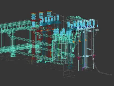 20kV Reactor  Low-poly 3D model