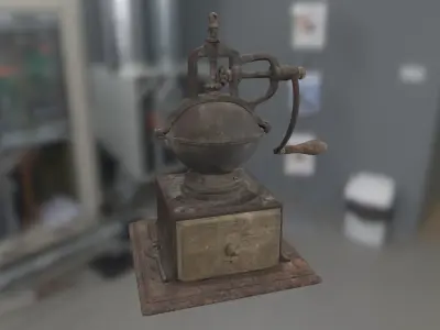 Vintage Coffegrinder Low-poly 3D model