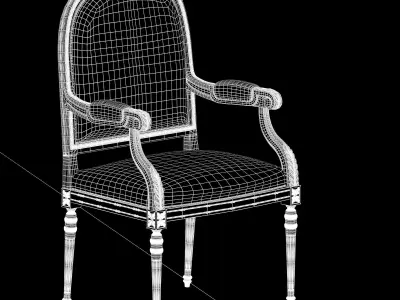 Francesco Molon ARMCHAIR WITH CARVING Vray - Corona 3D model