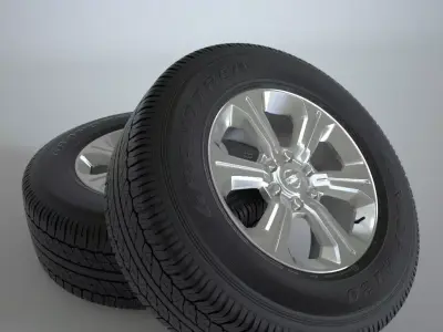 Wheel of Pickup Truck Free 3D model