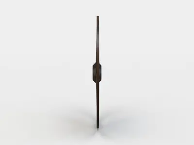 Wheel wooden clock Low-poly 3D model