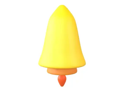 Rocket Icon v1 002 Low-poly 3D model