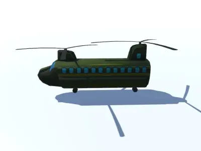 Low Poly Military Helicopter Free low-poly 3D model