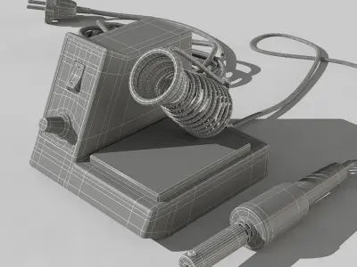 Soldering iron station 3D model
