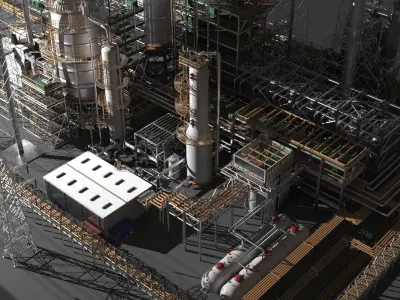 Petroleum Refinery 3D model