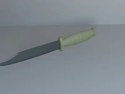 Knife Low-poly 3D model 10