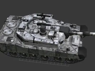military tank Low-poly 3D model from CGTrader