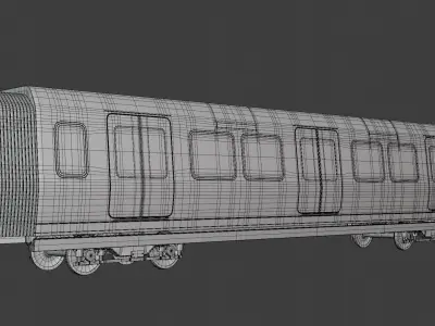 Metro middle coach 3D model