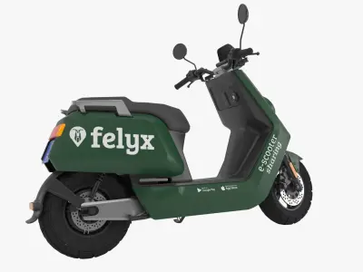 Electric Scooter Felyx Low-poly 3D model