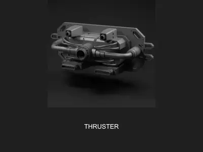 29 Mecha Hard Surface Kitbash Mini Set Low-poly 3D model