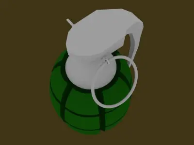 Frag Grenade Low-poly 3D model order