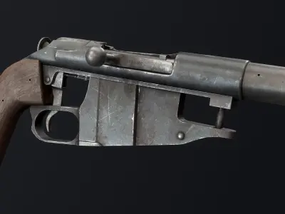 PBR Mosin Nagant Obrez Low-poly 3D model