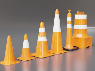 Cones Pack 005 3D model