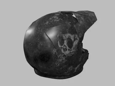 Motocycle Helmet Low-poly 3D model