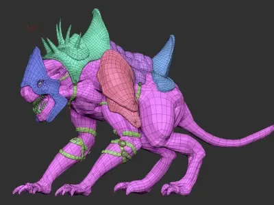 Creature Mount Low-poly 3D model