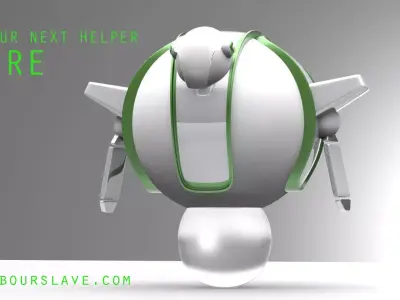 HELPER futuristic robot Free 3D model