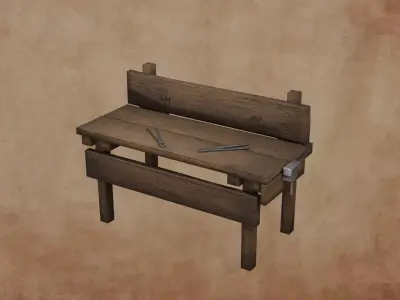 Gameready forge Assets Low-poly 3D model