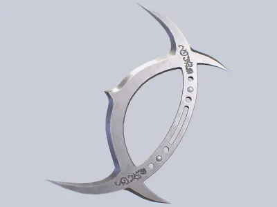 Deer horn knife Low-poly 3D model