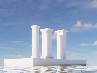 classic columns 3d model 3D model