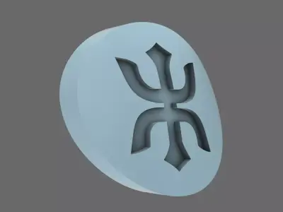 Red Ronin Chapter V10B Shoulder Circle Symbols 3D print model