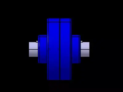 Rigid Flange Coupling 3D CAD Model 3D print model