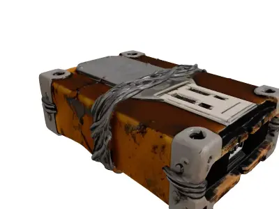 Weathered Industrial SciFi Powerbank 3D model