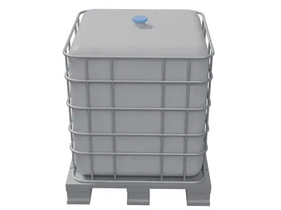 Plastic Water Tank Low-poly 3D model