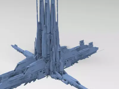 Halo Forerunner Inspired Towers Large 3D model
