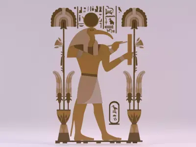 Egyptian Symbols - 047 Low-poly 3D model