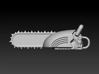 Timber Chainsaw Charm Pendant Necklace  3D print model