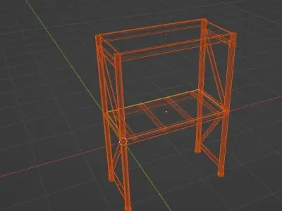 Simple high bay rack for boxes 3D model