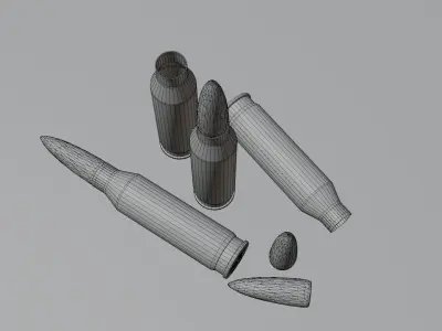 Cartridge Bullet Free 3D model