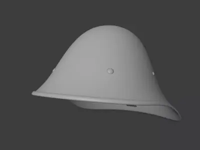 Netherlands M34 Steel Combat Helmet 3D model