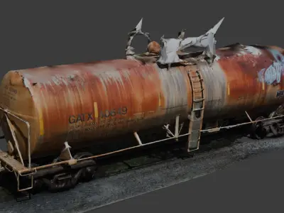 Rusty Tanker Free low-poly 3D model