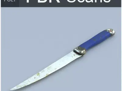 Knife Middle Poly 3D model