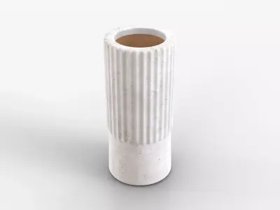 Vase Concrete Small Inverted Low-poly 3D model