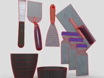 Industrial Tool Pack Low-poly 3D model