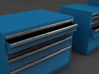 Tool Cabinet Low-poly 3D model