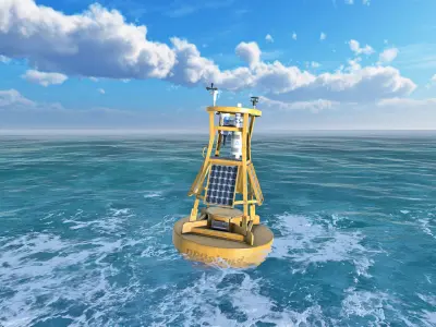 Weather Buoy - PBR Low-poly 3D model