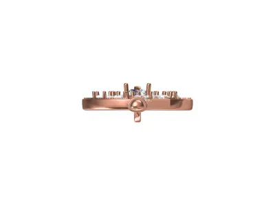 Antique Diamond Key Pendant 3D print model