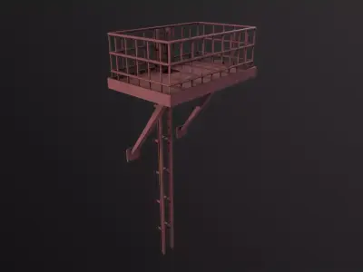 Scaffold 3D Model Low-poly 3D model
