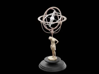 Armillary Sphere Low-poly 3D model purchase