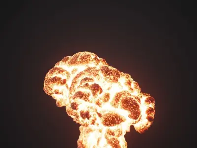 Animated Gasoline Explosion 6 3D model