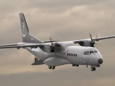  Airbus C295 Turboprop Maritime Patrol Aircraft Rigged 