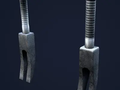 Halligan Bar 1 Plus 1 PBR Game Ready Low-poly 3D model