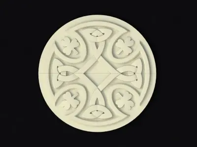 Central decor ornament for furniture Free 3D model 25